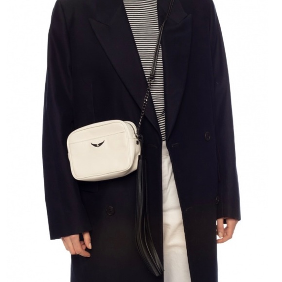 Zadig & Voltaire Handbags - Zadig & Voltaire XS Boxy Initials Leather Shoulder Bag - White